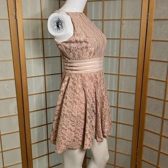❌ SOLD 💝 LIVE SHOW 💝BUNDLE ❌Lace All Over Skater Skirt Dress CITY STUDIO Size 13 - Picture 3 of 15